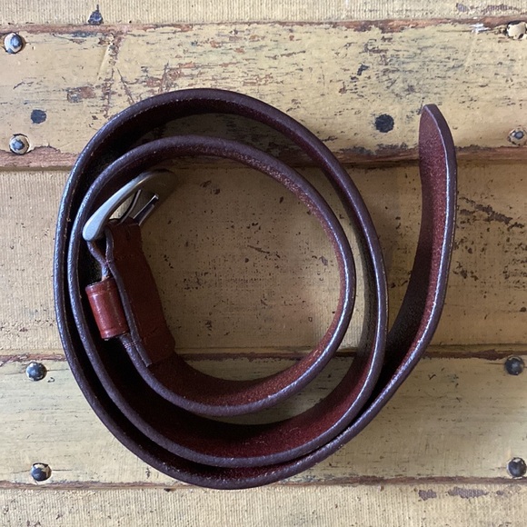 CALVIN KLEIN VINTAGE BROWN LEATHER BELT COGNAC UNISEX WMNS SIZE S M - Picture 3 of 7